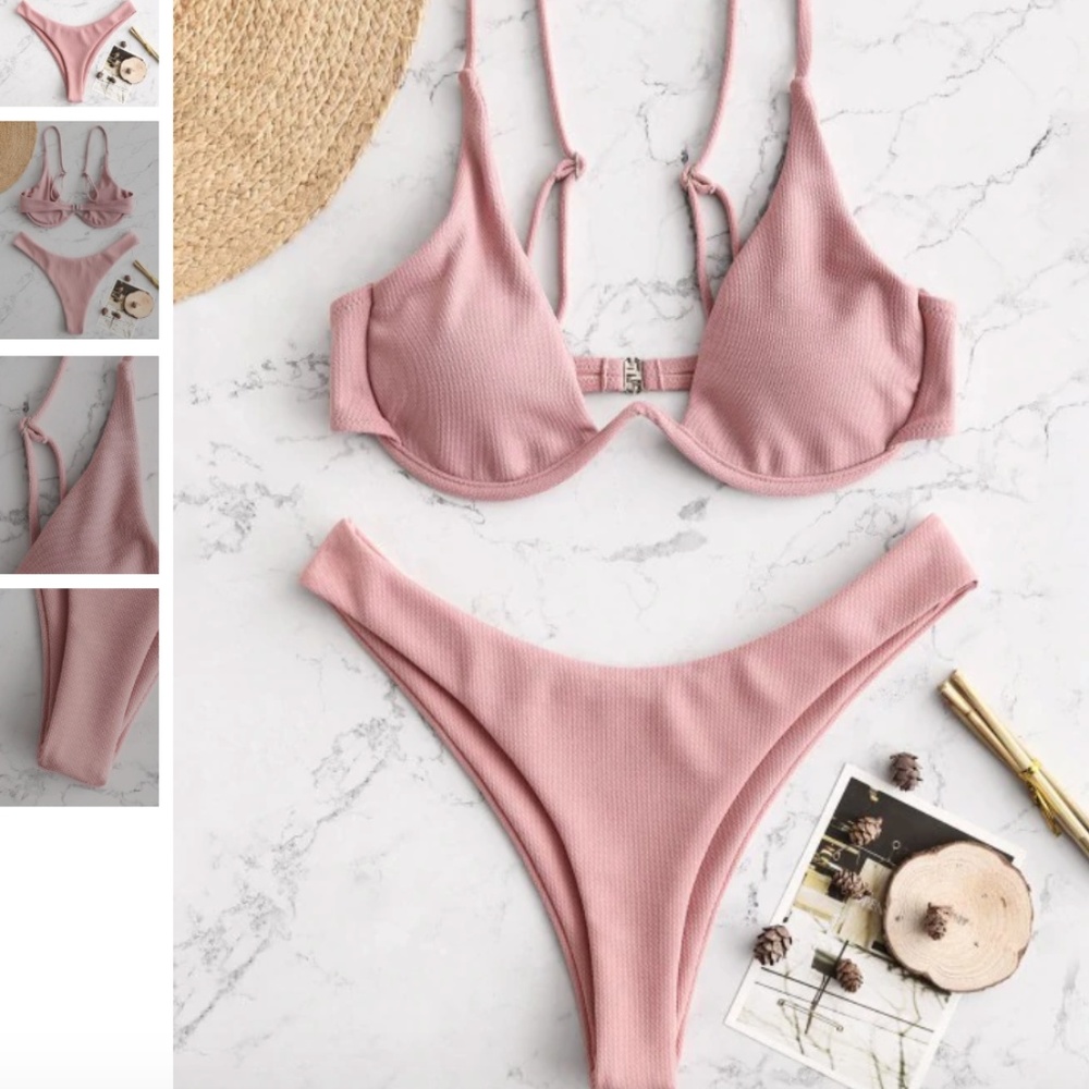 Textured Underwire Bikini
